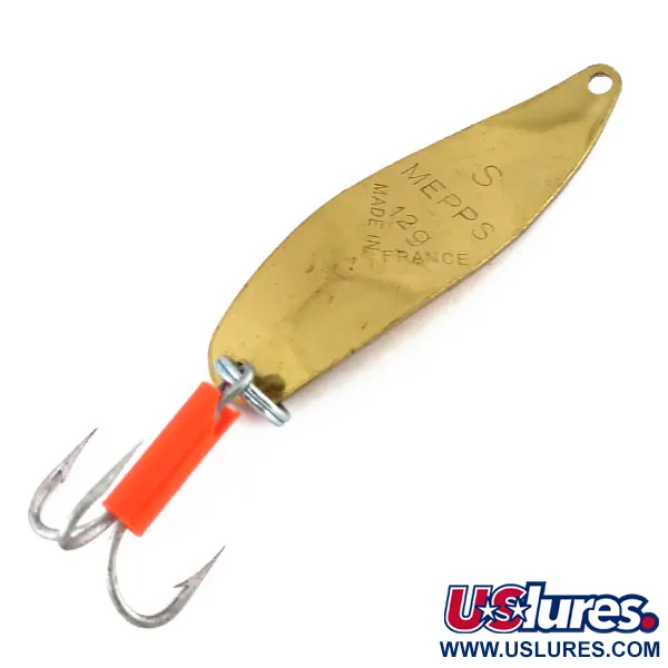 Vintage   Mepps Syclops 1, 2/5oz Gold fishing spoon #9669