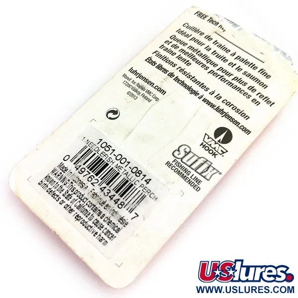  Luhr Jensen Needlefish 1, 1/16oz Metallic Pearch fishing spoon #9670