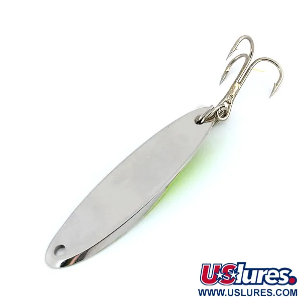 Vintage  Acme Kastmaster UV, 3/8oz Nickel / Green fishing spoon #9679