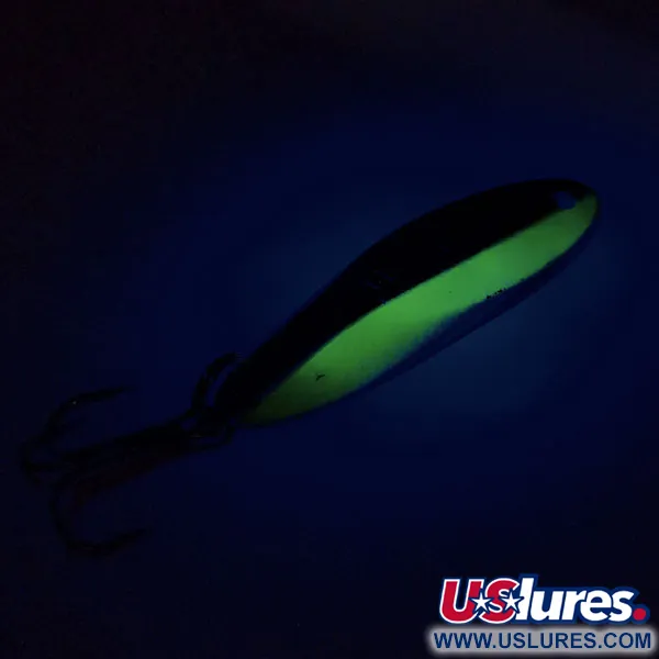 Vintage  Acme Kastmaster UV, 3/8oz Nickel / Green fishing spoon #9679