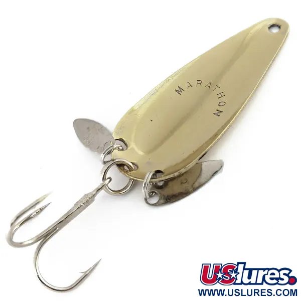 Vintage   Marathon (with sonic blades), 2/5oz Gold / Nickel fishing spoon #9680