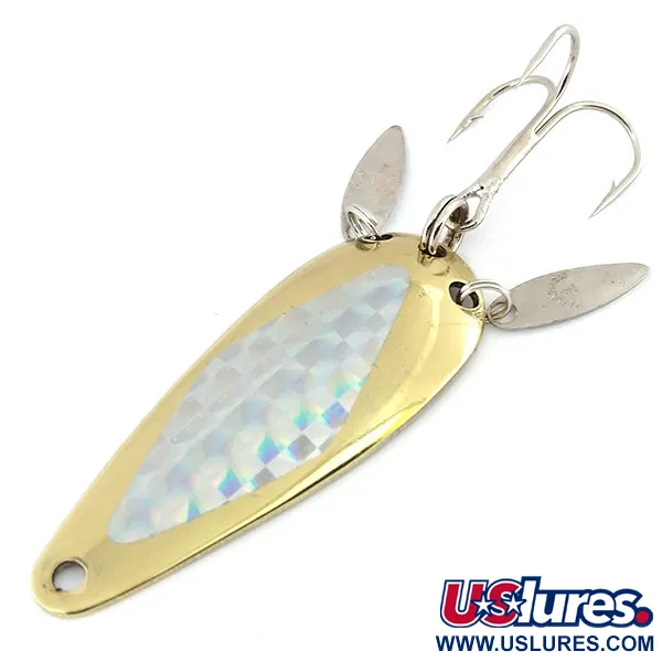 Vintage   Marathon (with sonic blades), 2/5oz Gold / Nickel fishing spoon #9680