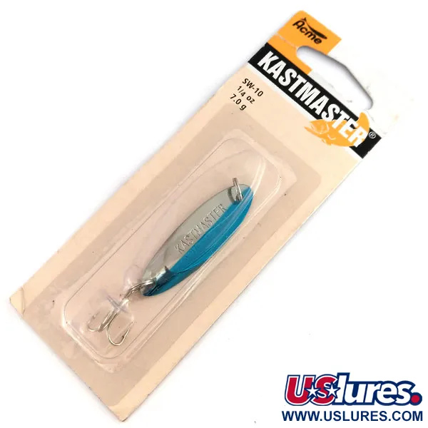  Acme Kastmaster , 1/4oz Nickel / Blue fishing spoon #9685