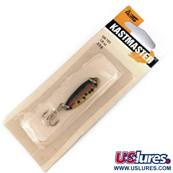  Acme Kastmaster, 1/8oz Rainbow Trout fishing spoon #9686