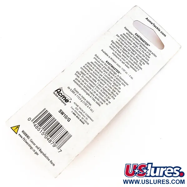  Acme Kastmaster, 1/4oz Gold fishing spoon #9693