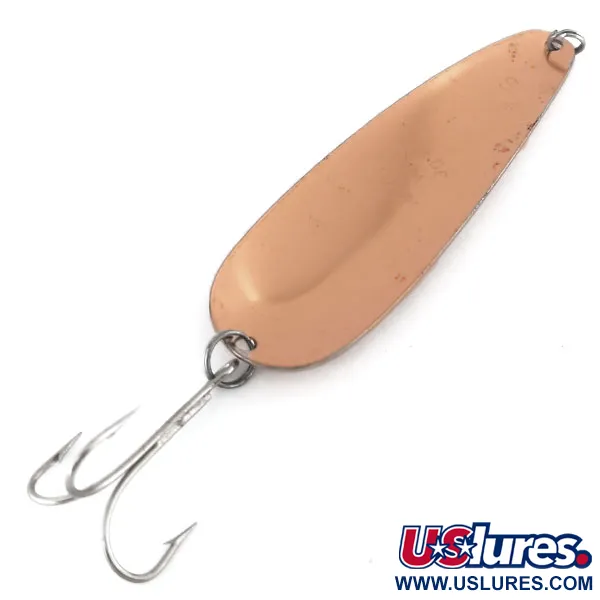 Vintage  Worth Chippewa Steel Spoon, 3/5oz Hammered Copper fishing spoon #9704