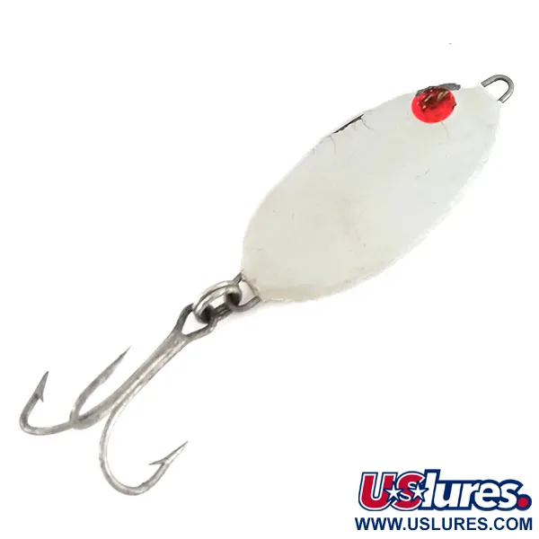 Vintage   Bomber Slab Spoon, 3/4oz Pearl fishing spoon #9705