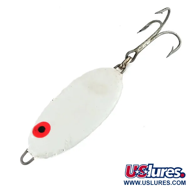 Vintage   Bomber Slab Spoon, 3/4oz Pearl fishing spoon #9705