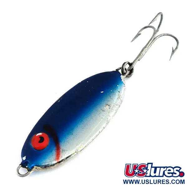 Vintage   Bomber Slab Spoon, 1 1/4oz Blue Metallic fishing spoon #9706