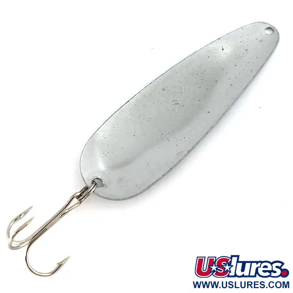 Vintage  Worth Chippewa SteelSpoon , 3/5oz Hammered Nickel fishing spoon #9714