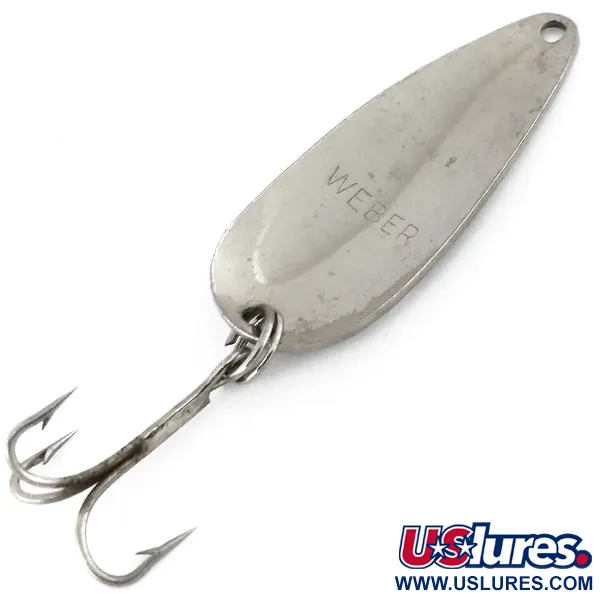 Vintage   Weber, 1/4oz Hammered Nickel fishing spoon #9716