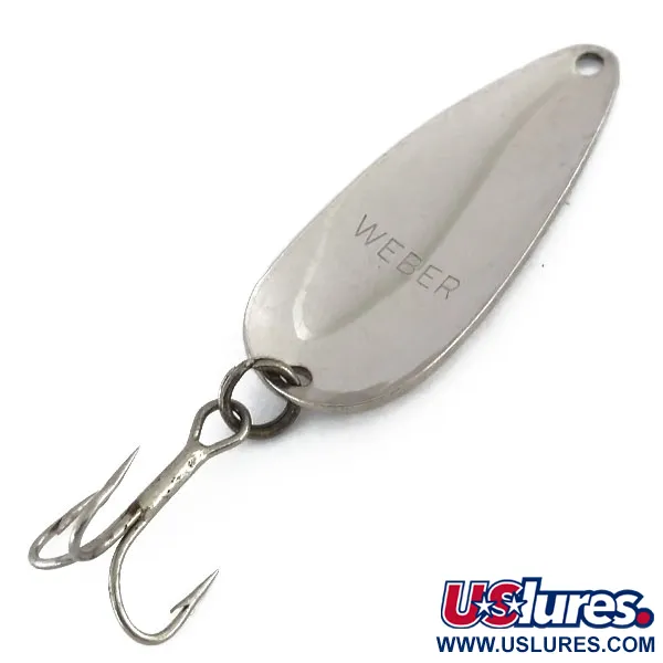 Vintage   Weber, 1/4oz Hammered Nickel fishing spoon #9717