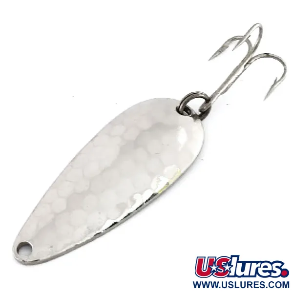 Vintage   Weber, 1/4oz Hammered Nickel fishing spoon #9717