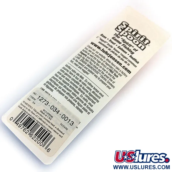  Luhr Jensen Spirit SpoonSpirit Spoon, 3/4oz Nickel / Red fishing spoon #9747