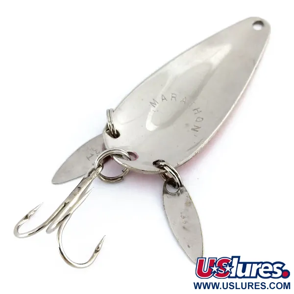 Vintage   Marathon (with sonic blades), 2/5oz Red / Gold / Nickel fishing spoon #9751