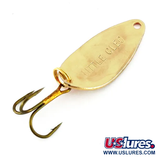 Vintage   Acme Little Cleo, 1/8oz Gold / Orange fishing spoon #9759