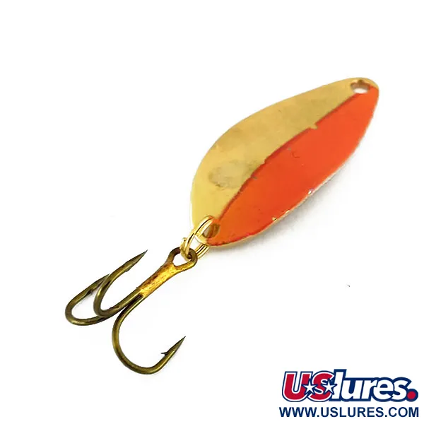 Vintage   Acme Little Cleo, 1/8oz Gold / Orange fishing spoon #9759