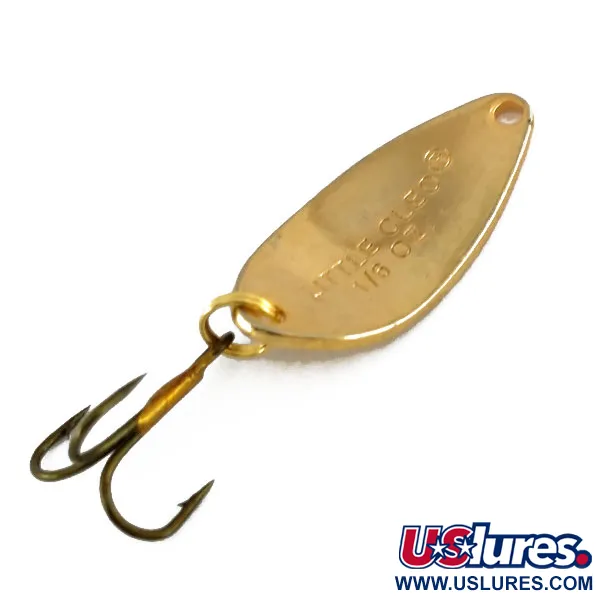 Vintage   Acme Little Cleo, 1/8oz Gold fishing spoon #9760