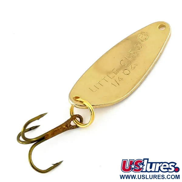 Vintage   Acme Little Cleo, 1/4oz Gold fishing spoon #9761