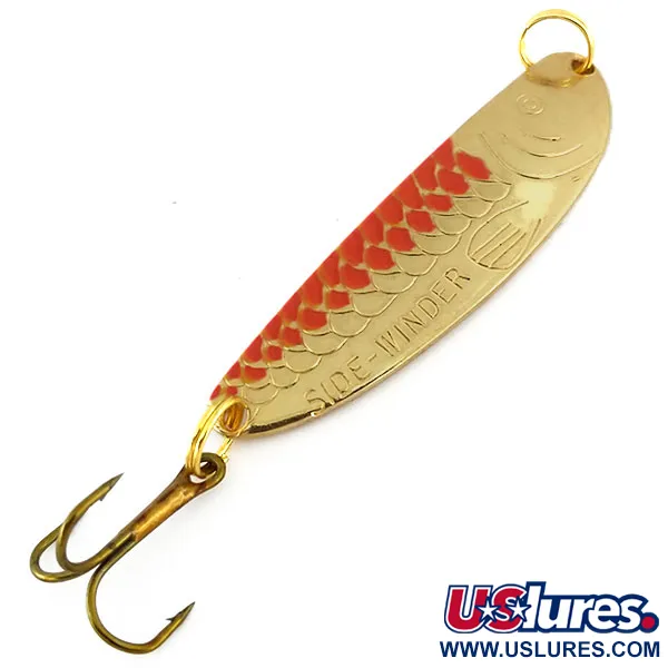 Vintage  Acme Side-winder, 1/3oz Gold / Red fishing spoon #9770