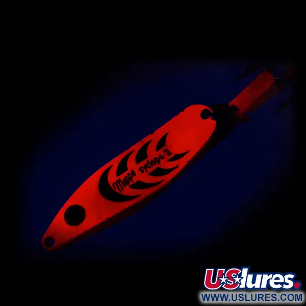 Vintage   Mepps Syclops 2 UV, 3/5oz Orange fishing spoon #9787