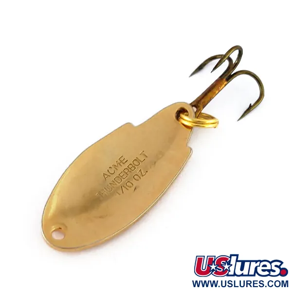 Vintage   Acme Thunderbolt , 1/8oz Gold fishing spoon #9803