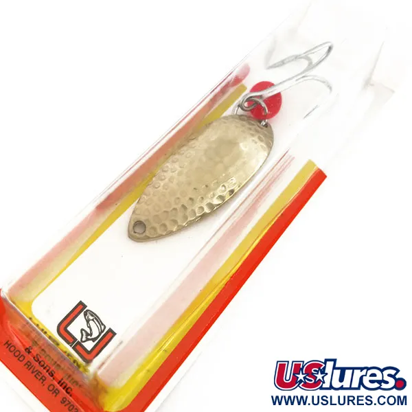  Luhr Jensen Lil' Kroc (Krocodile Stubby, 1/2oz Hammered Nickel fishing spoon #9806