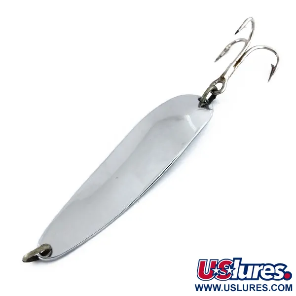 Vintage  Luhr Jensen Krocodile Die #4, 1/2oz Nickel fishing spoon #9828