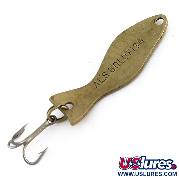 Vintage   Al's gold fish, 1/4oz  fishing spoon #9831