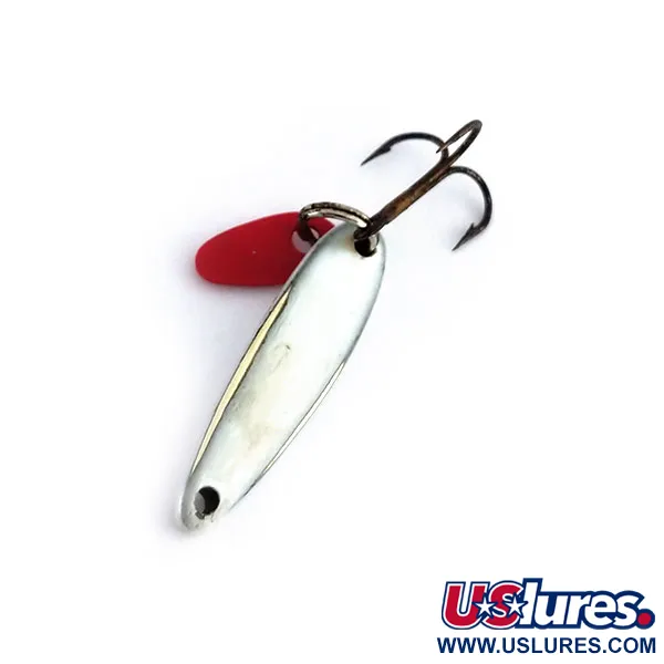 Vintage   Bay de Noc Swedish pimple, 1/16oz White fishing spoon #9833