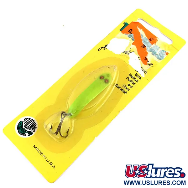   Thomas EEL, 1/8oz Chartreuse fishing spoon #9837