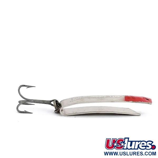 Vintage  Luhr Jensen Super-Duper 509, 2/5oz Nickel / Red fishing spoon #9852