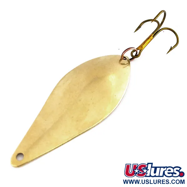 Vintage  Lanes Tackle & Bait Lane's Flasher, 1/2oz Brass fishing spoon #9858