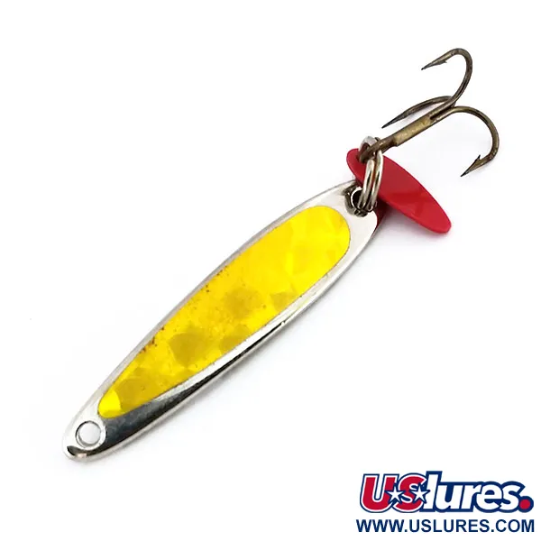 Vintage   Bay de Noc Swedish pimple, 3/16oz Nickel / Golden fishing spoon #9861