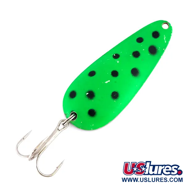 Vintage  Nebco Aqua Spoon, 1/2oz Green / Black / Nickel fishing spoon #9890