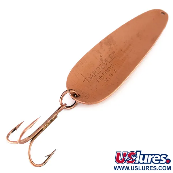 Vintage  Eppinger Dardevle, 1oz Matte Copper fishing spoon #9891