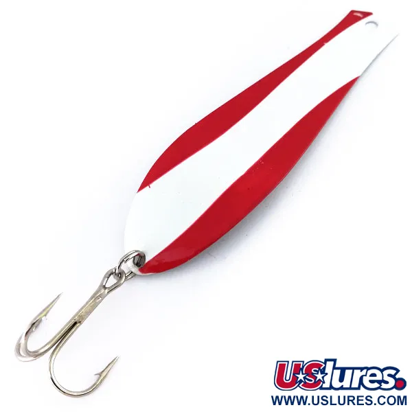 Vintage  Prescott Spinner Little Doctor troll, 3/5oz Red / White / Nickel fishing spoon #9926