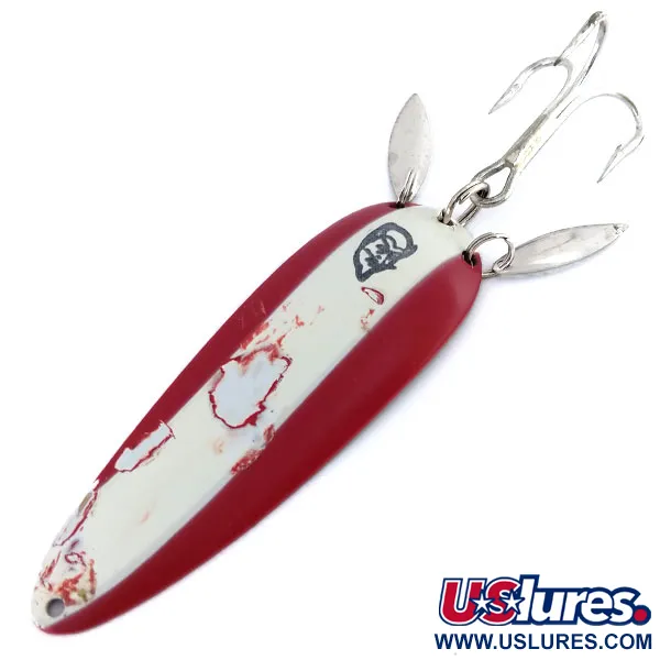 Vintage  Eppinger Dardevle Klicker, 1oz Red / White / Brass fishing spoon #9928