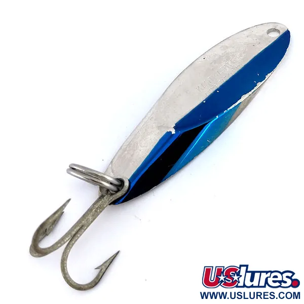 Vintage  Acme Kastmaster , 2 3/4oz Nickel / Blue fishing spoon #9930