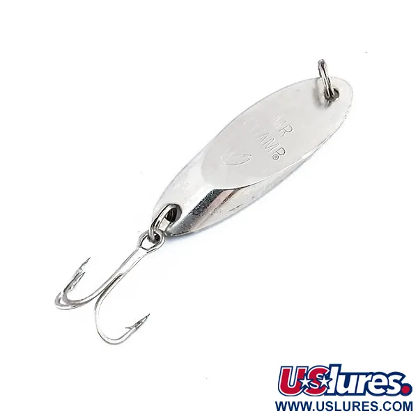 Vintage  Weber Mr Champ , 1/3oz Nickel fishing spoon #9932