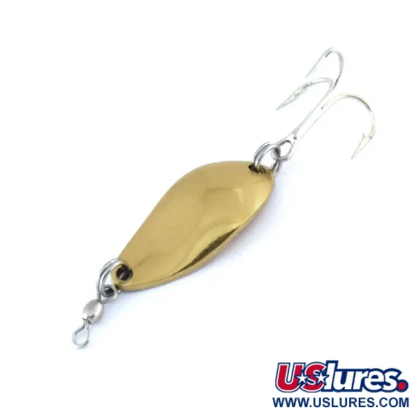 Vintage  Luhr Jensen Lil' Kroc (Krocodile Stubby), 3/16oz gold fishing spoon #20696